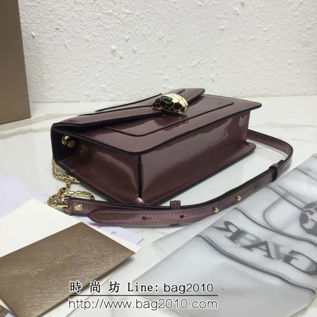 BVLGARI寶格麗 漆皮系列 時尚百搭 單層單鏈 單肩斜挎包 39174 FYD1383